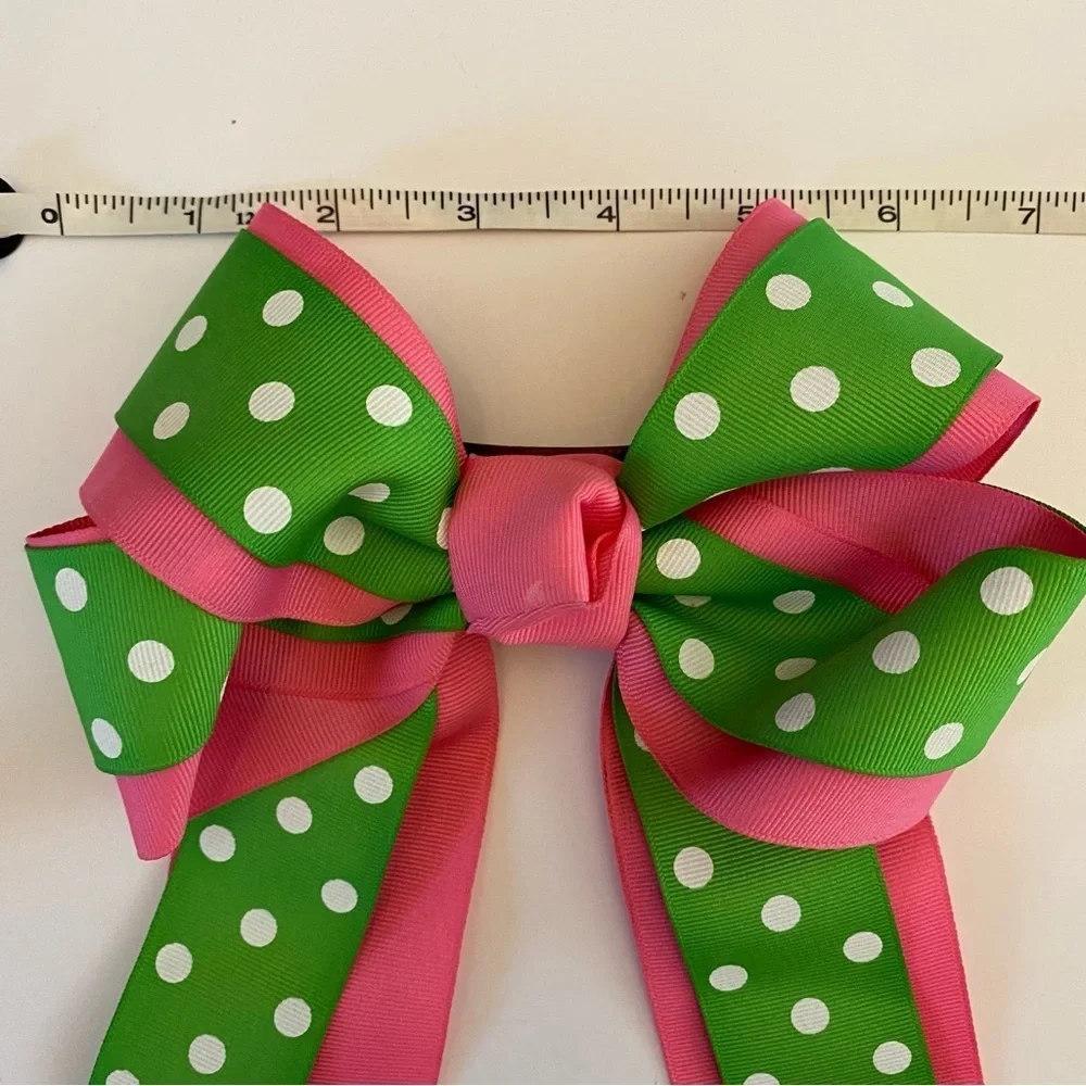 Big Girl’s Handmade Hair Bows Bundle - Lot of 12